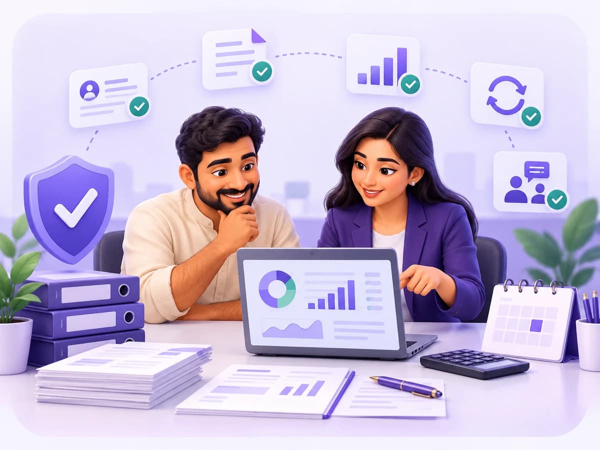 Business owner working with a GST professional on organised tax compliance