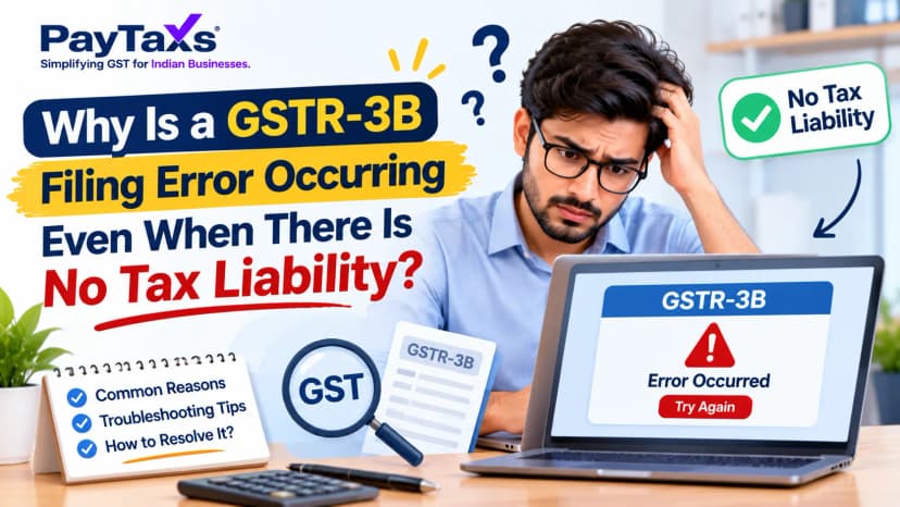 Why Is a GSTR-3B Filing Error Occurring Even When There Is No Tax Liability?